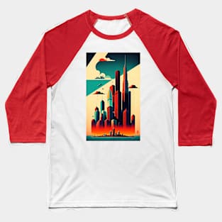 City Skyline Baseball T-Shirt